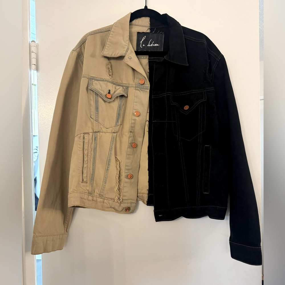La Detresse Multi Colored Denim Jacket Size Medium